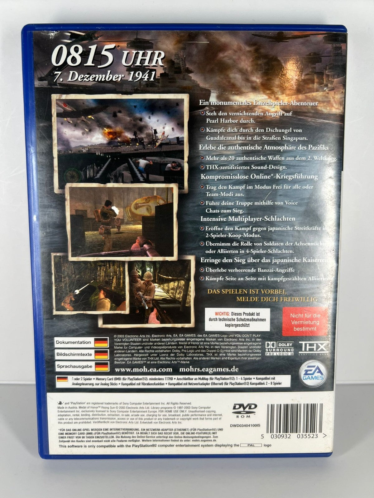 Medal of Honor Rising Sun - PS2