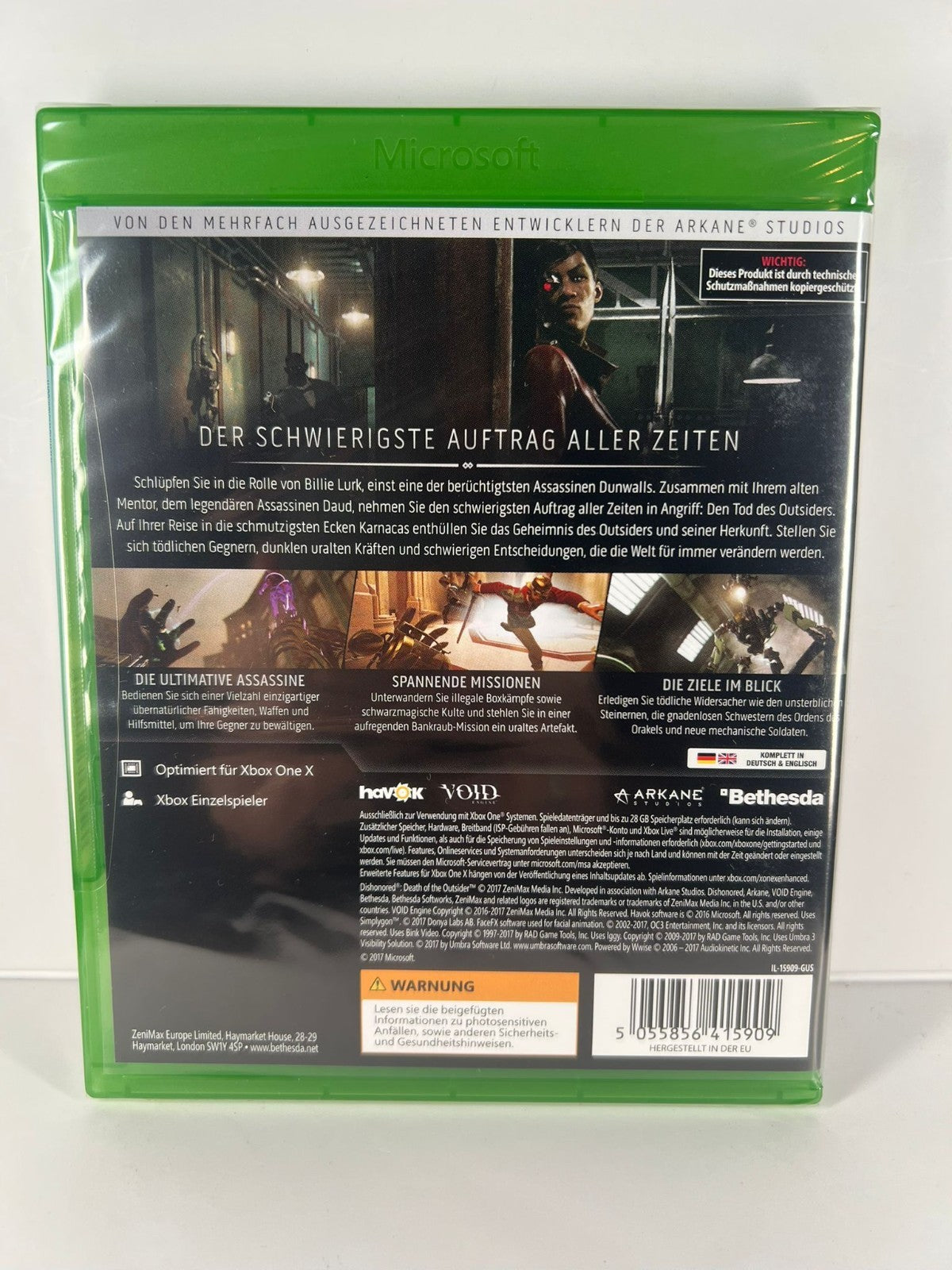 Dishonored Der Tod des Outsiders Double Feature - Xbox One TEIL Sealed