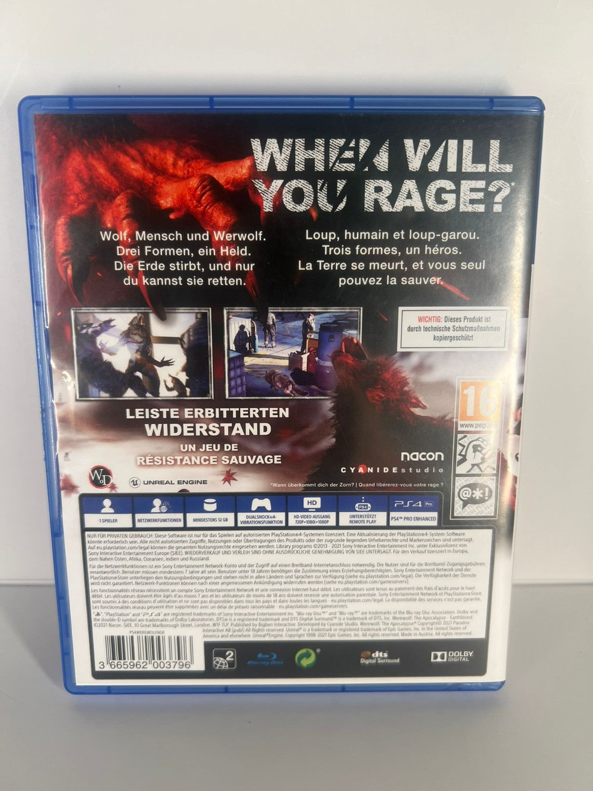 Werewolf The Apocalypse Earthblood - PS4