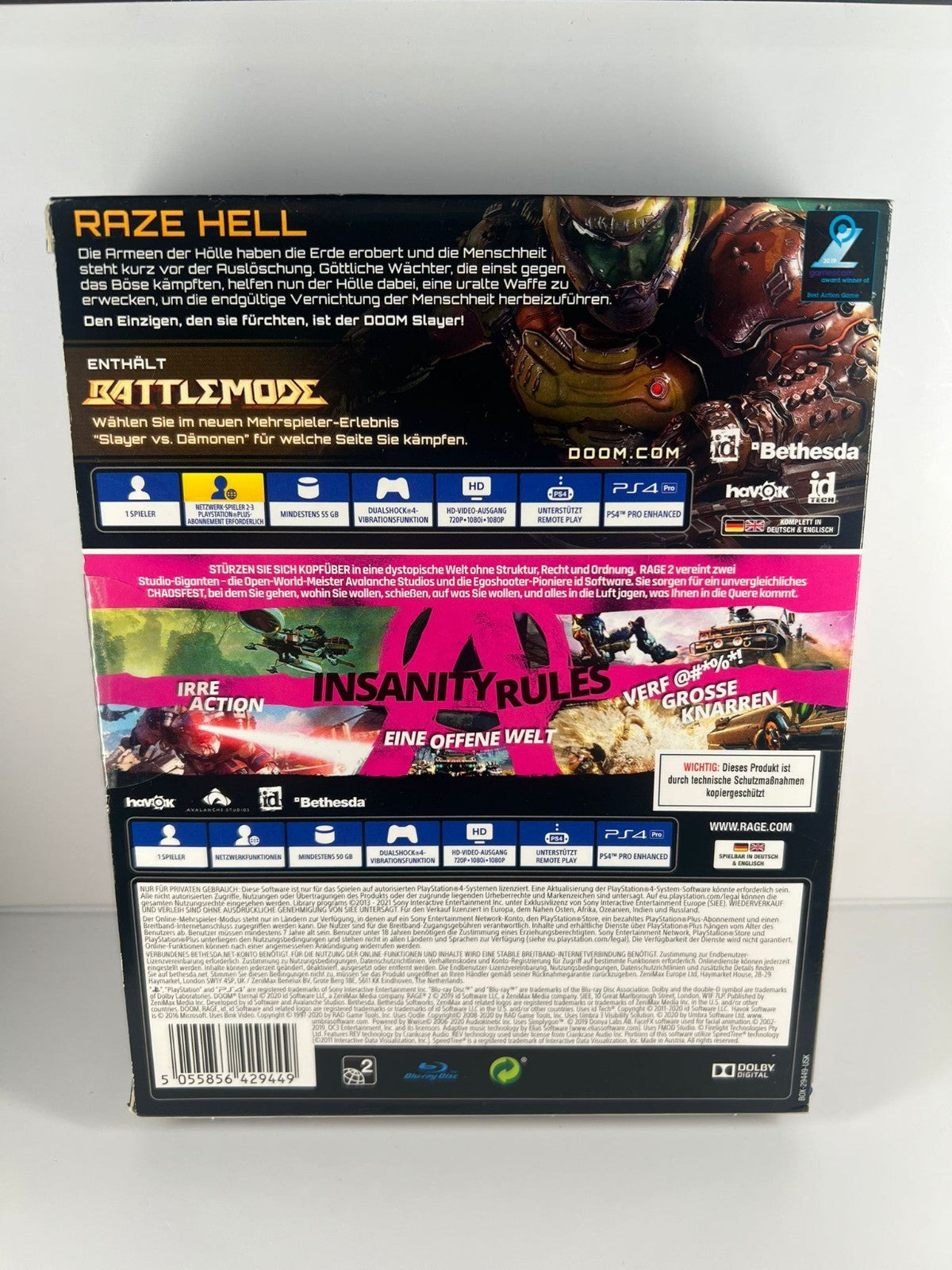 Doom Eternal + Rage 2 Double Pack - PS4