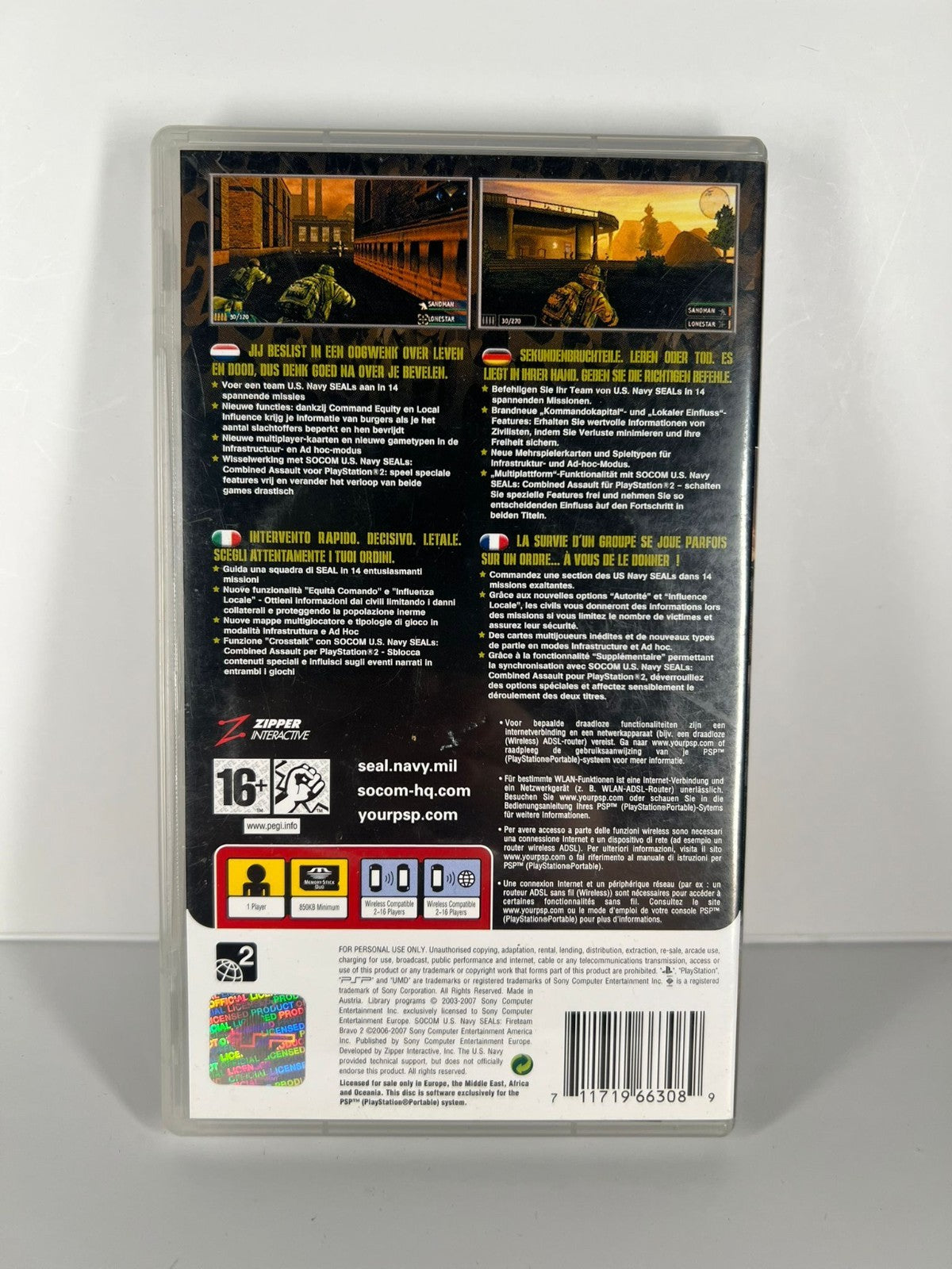 Socom US Navy Seals 2 Fireteam Bravo- PSP