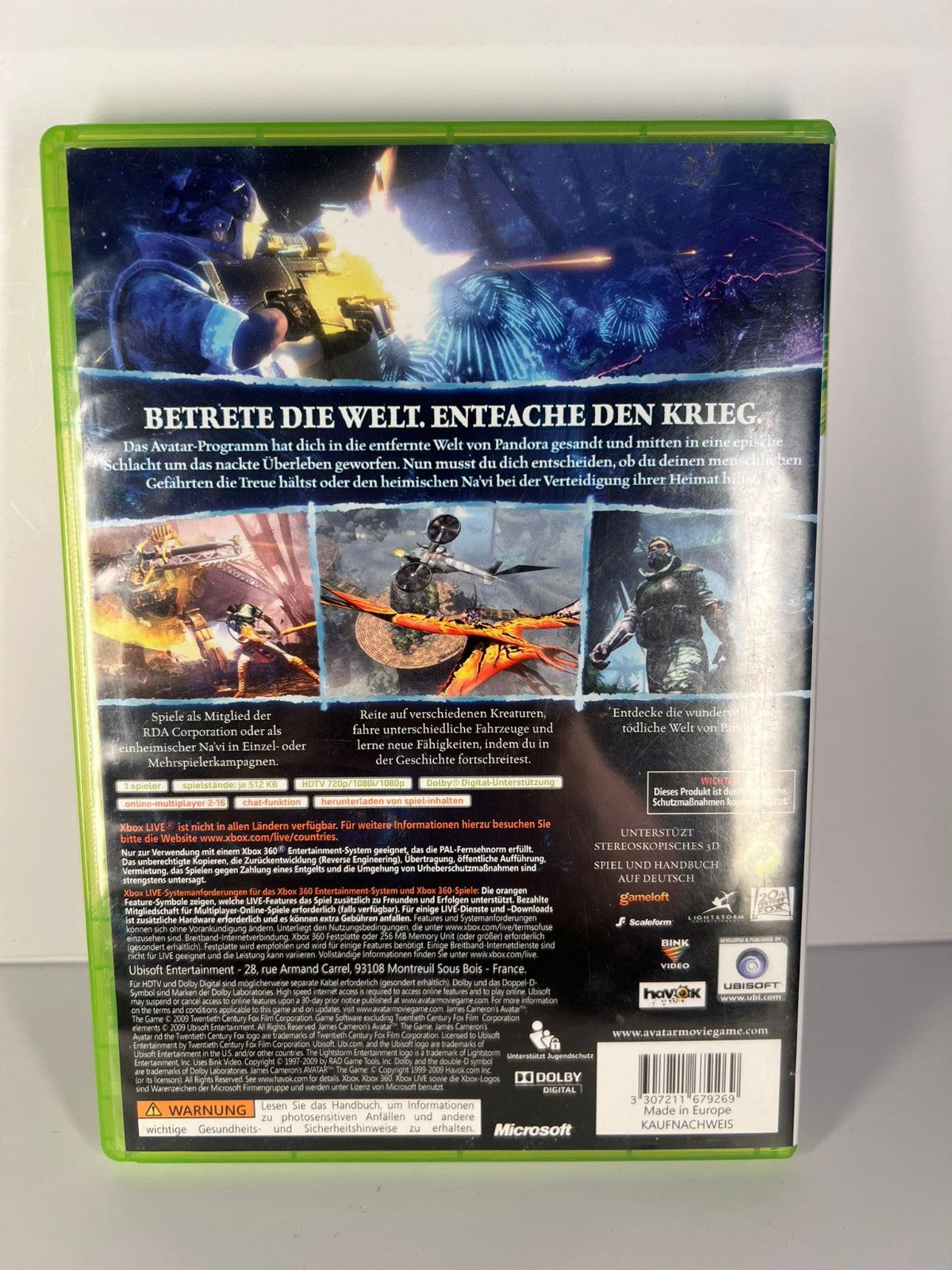 Avatar Das Spiel - xbox 360