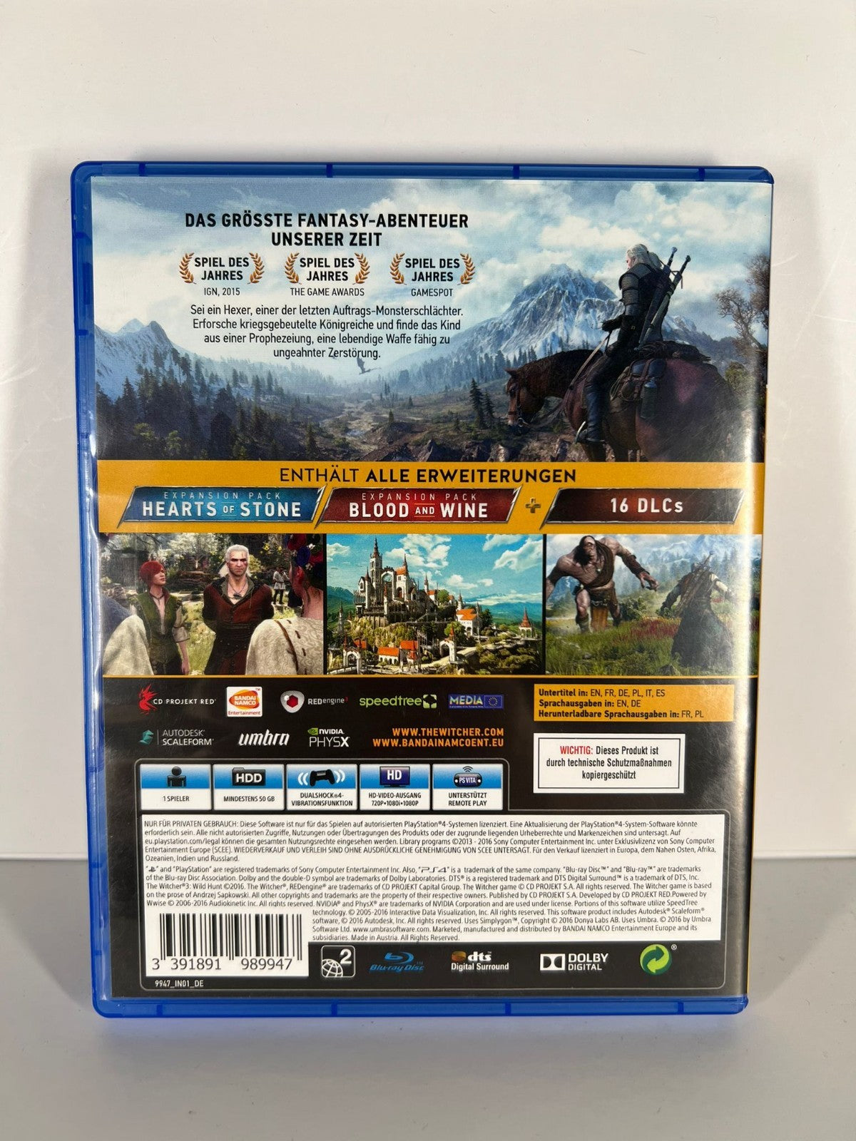 The Witcher 3 Game of the year - PS4
