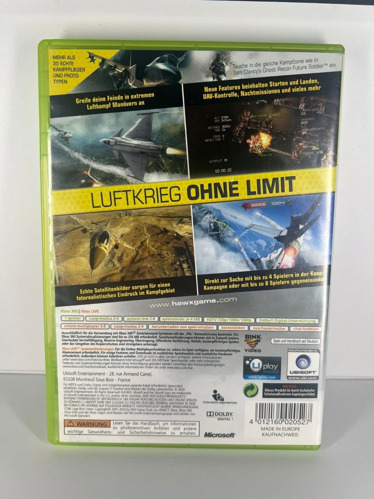 Tom Clancys Hawx 2 - xbox 360