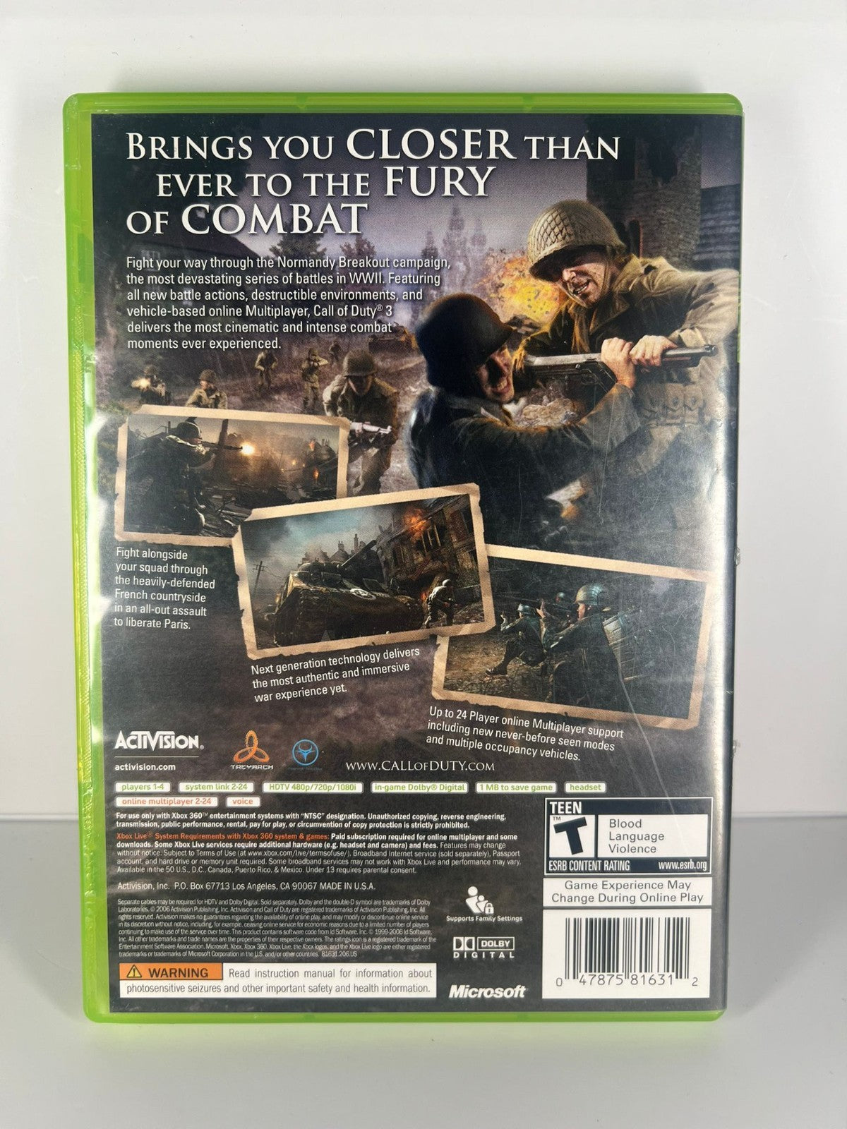 Call of Duty 3 - xbox 360