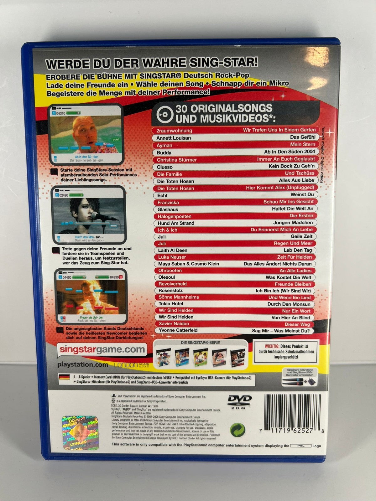 Singstar Deutsch Rock Pop - PS2