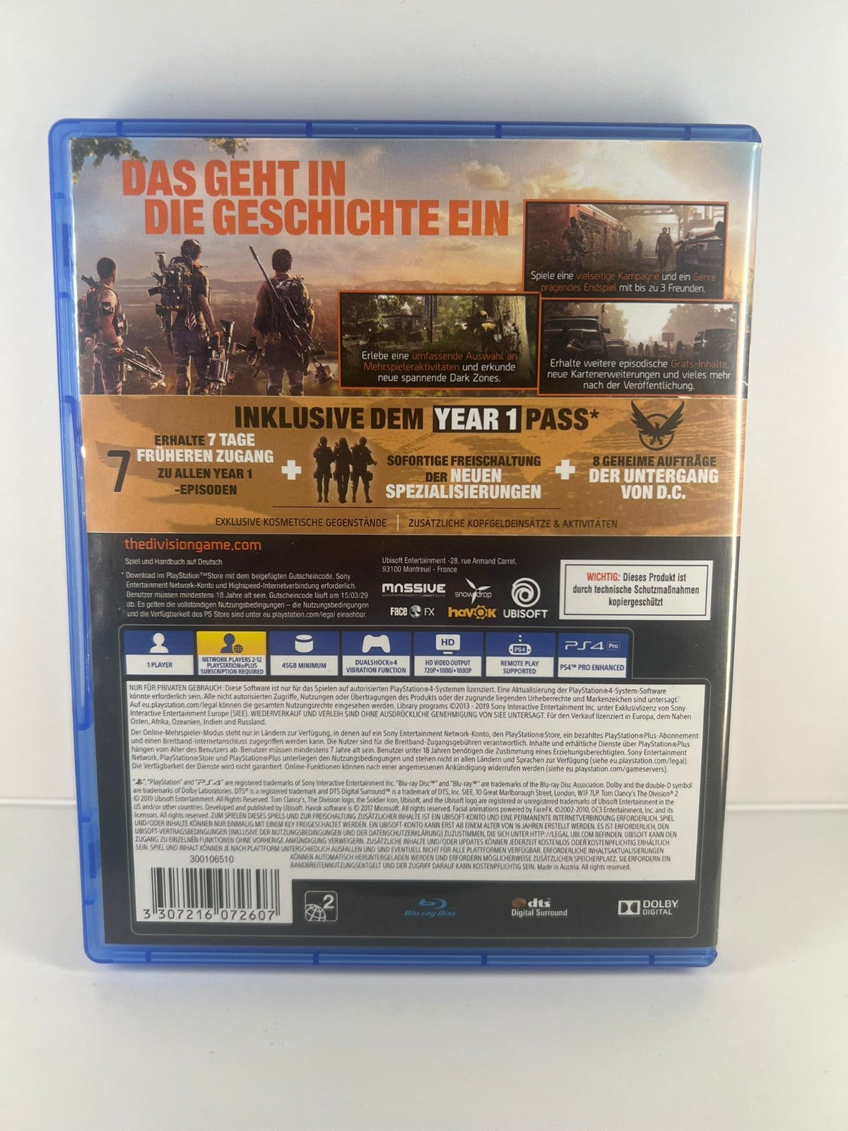 Tom Clancys The Division 2 Gold Edition - PS4 - Sehr Guter Zustand OHNE DLC