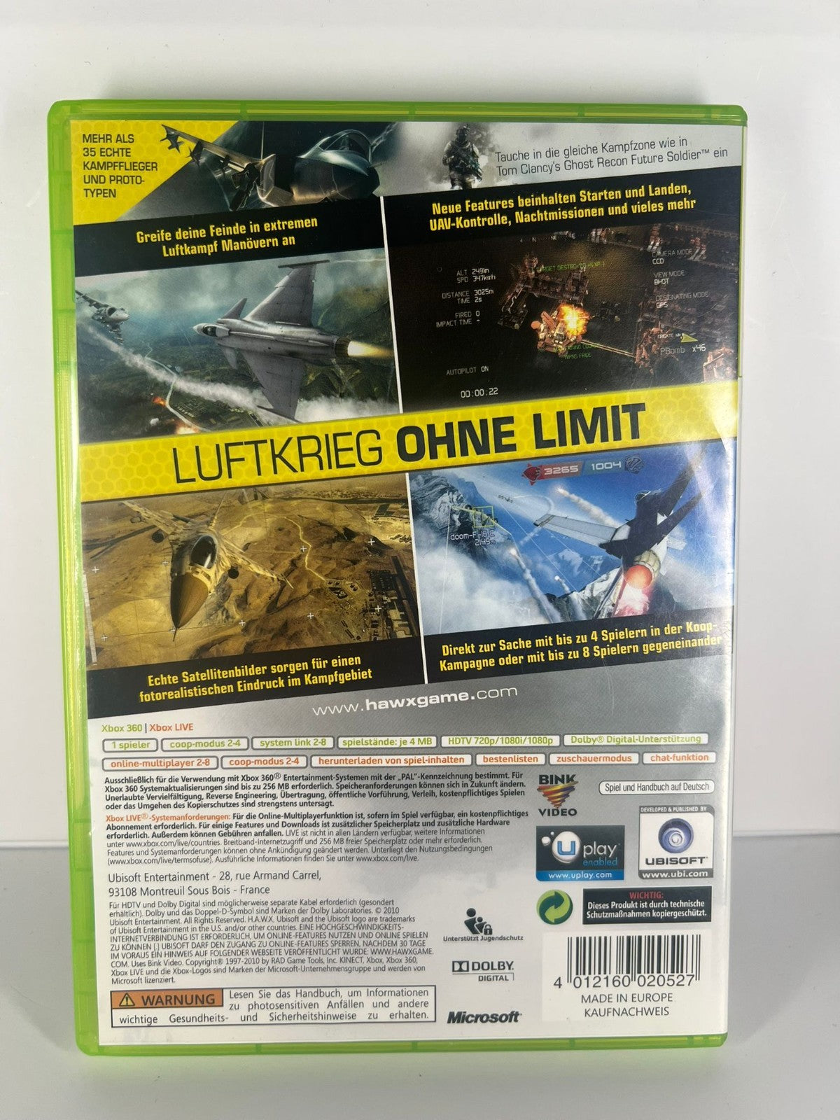 Tom Clancys Hawx 2 - xbox 360