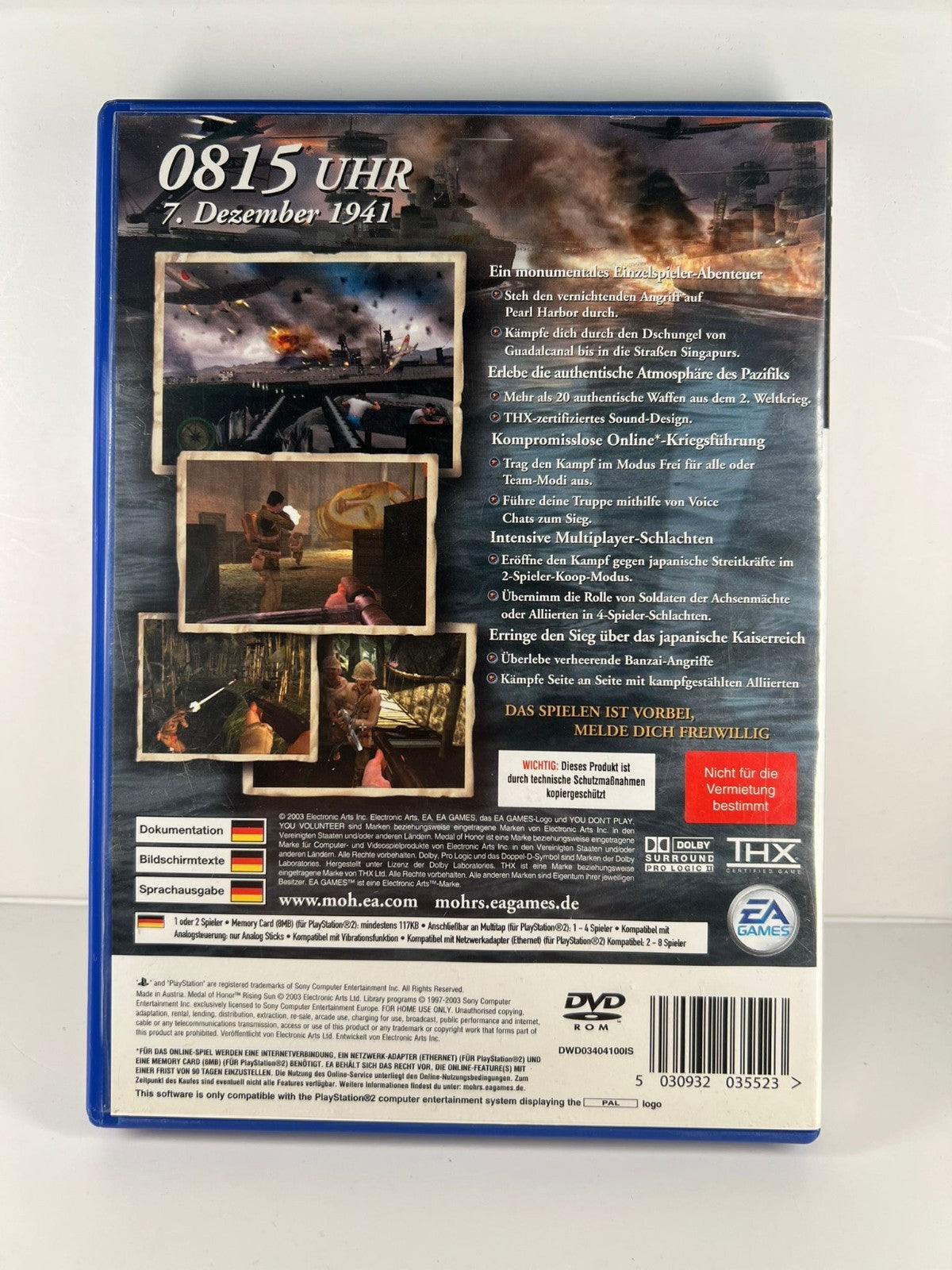 Medal of Honor Rising Sun - PS2