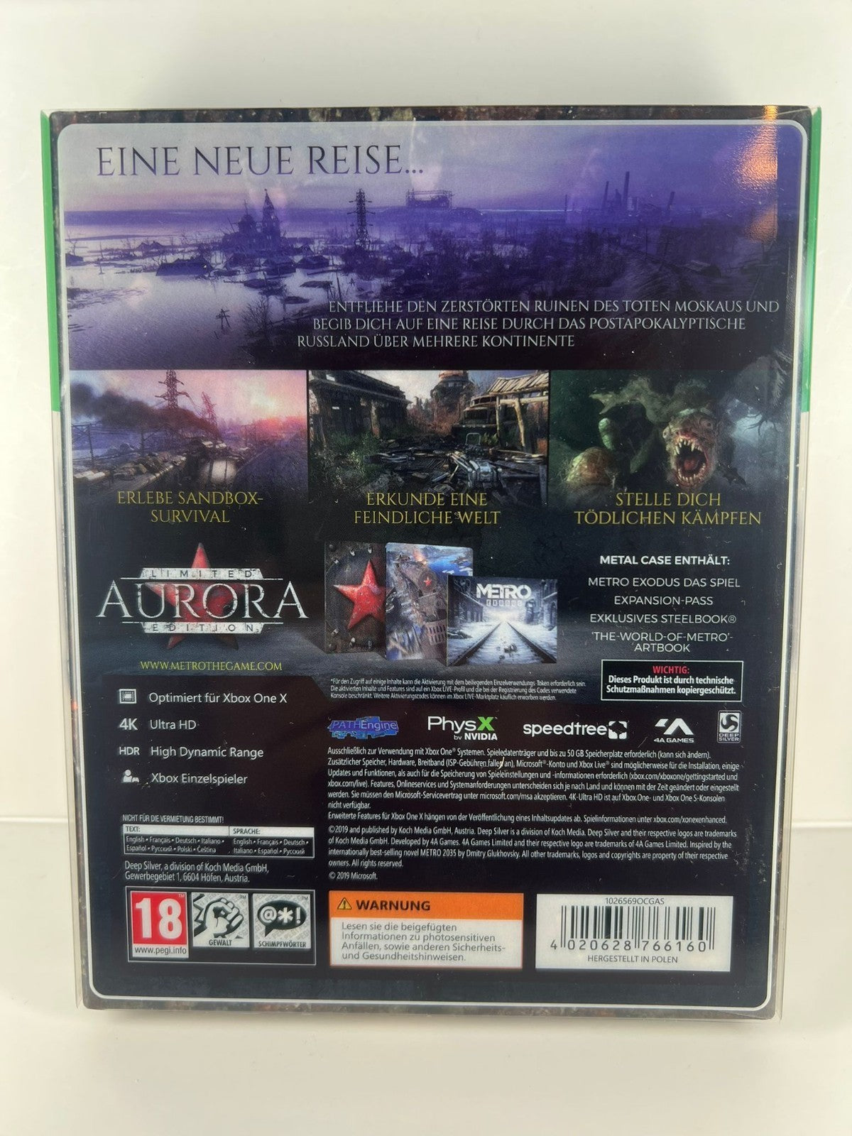 Metro Exodus Limited Aurora Edition Steelbook - Xbox One