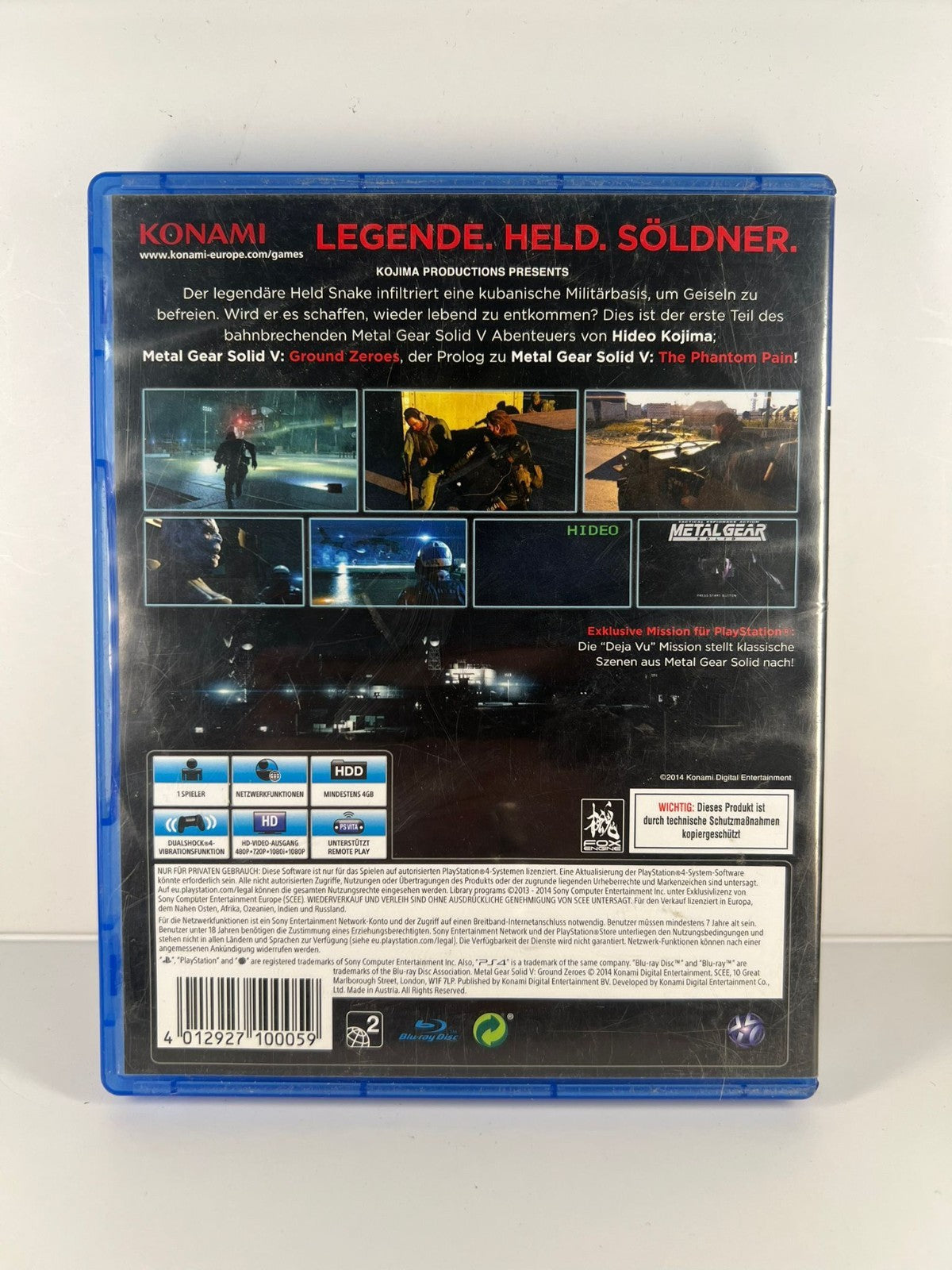 Metal Gear Solid Ground Zeroes - PS4