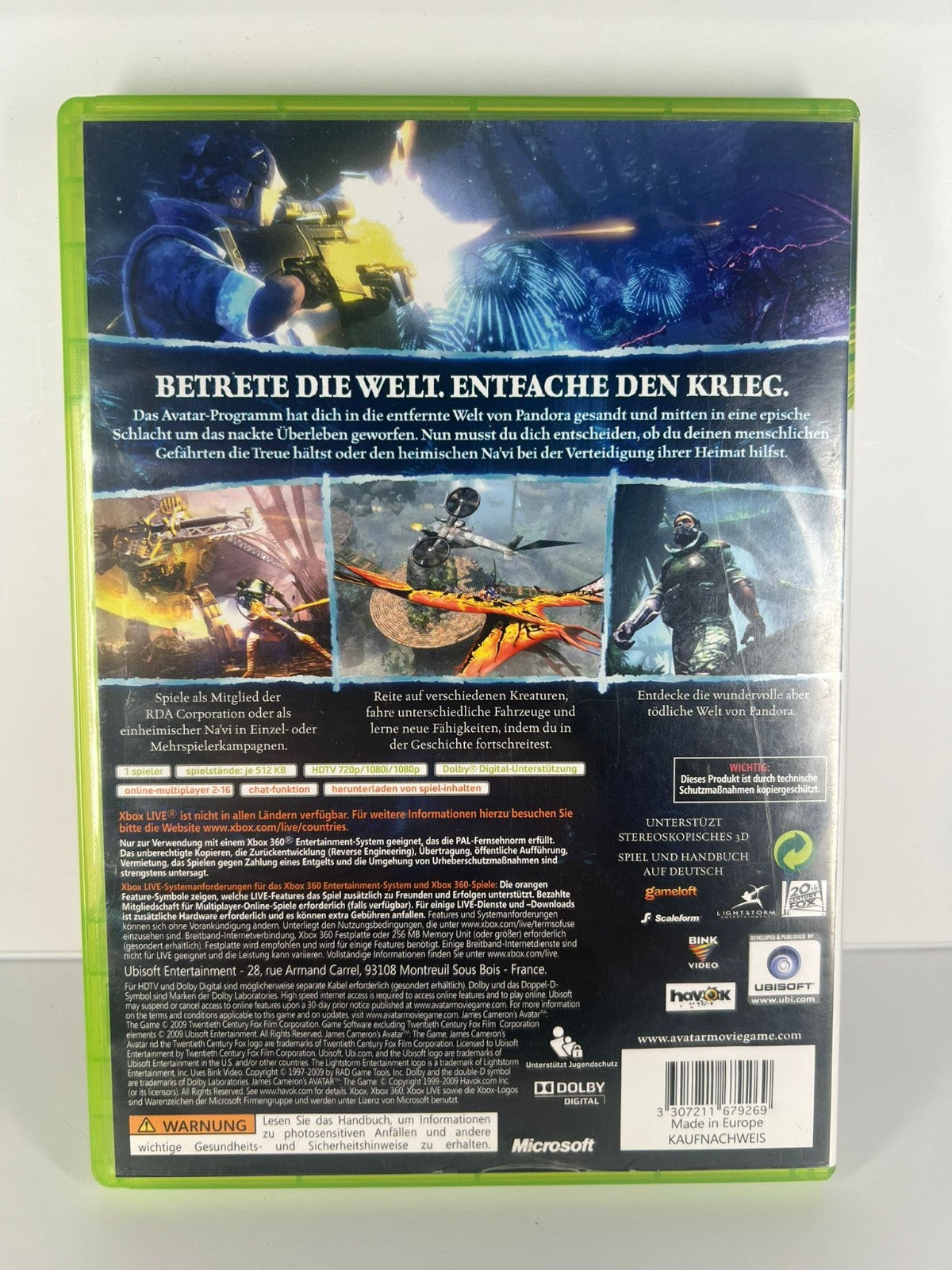 Avatar das Spiel - xbox 360
