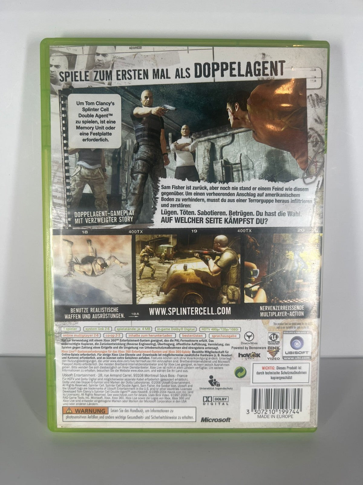 Tom Clancys Splinter Cell Double Agent - xbox 360
