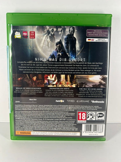 Dishonored Der Tod des Outsiders Double Feature - Xbox One TEIL Sealed