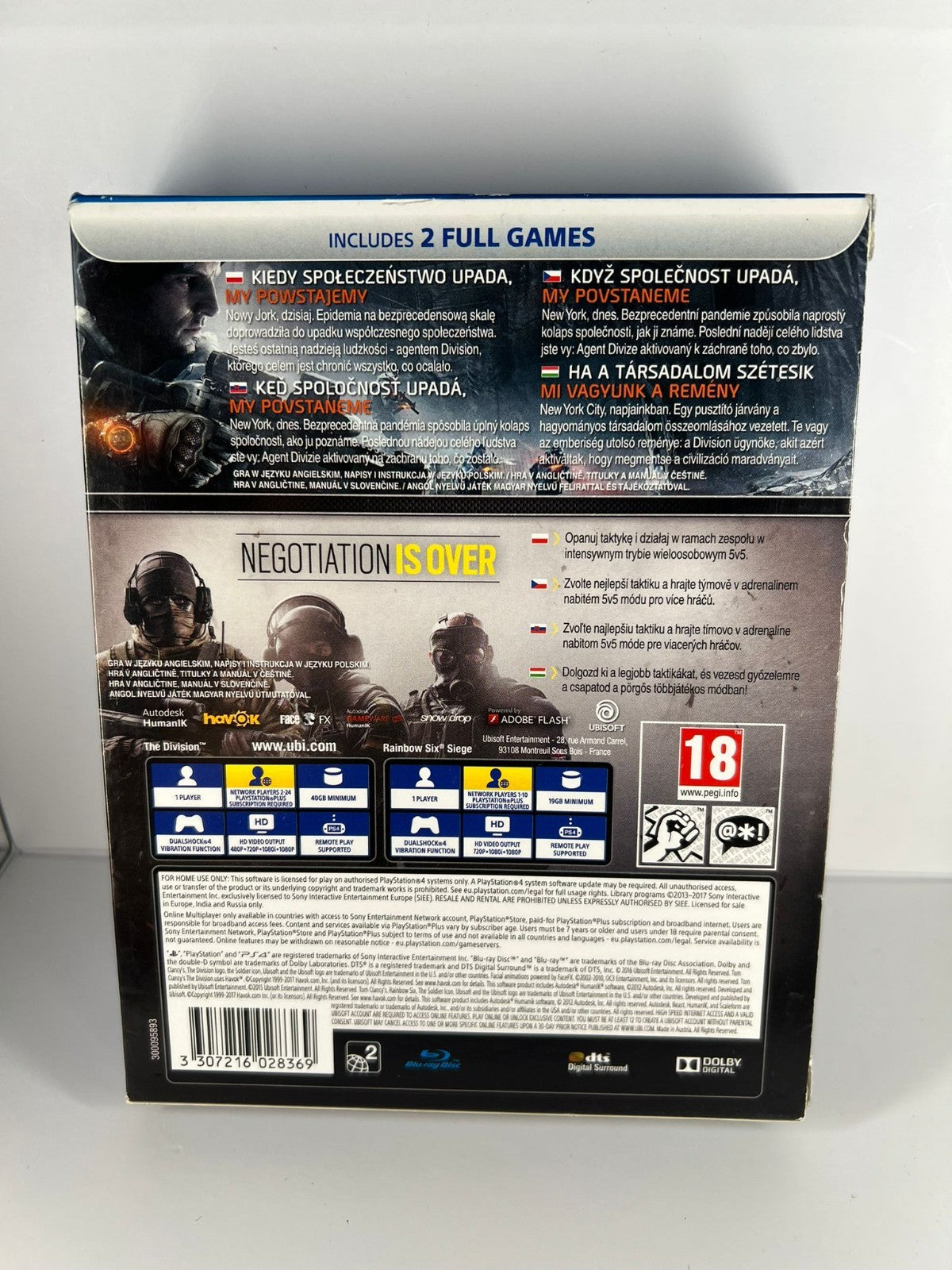 Tom Clanys Rainbow Six Siege + The Division Double Pack - PS4